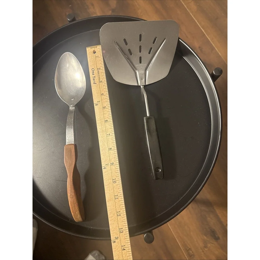 Vintage Foley & Cutco #12 Kitchen Utensil Set Silver Wide Spatula Spoon USA Made